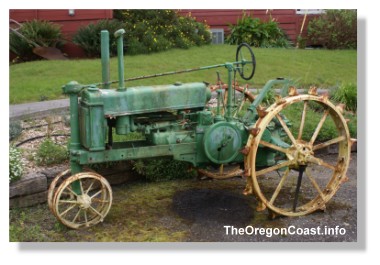 Tractor at the Chetco Valley Historical Museum building