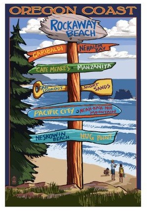 Rockaway Beach Oregon Coast Sign