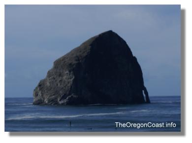 Haystack rock in Pacific City, Oregon