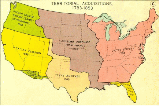 United States Territorial Acquistions MidCentury